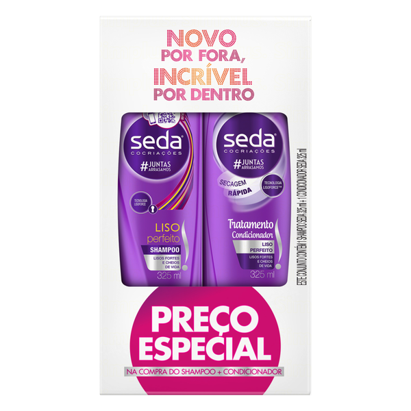 KIT SEDA SH+CO 490ML LISO PERFEITO