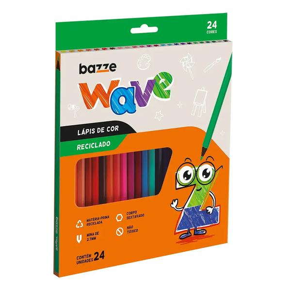 LAPIS DE COR BAZZE SEXTAVADO 24 CORES