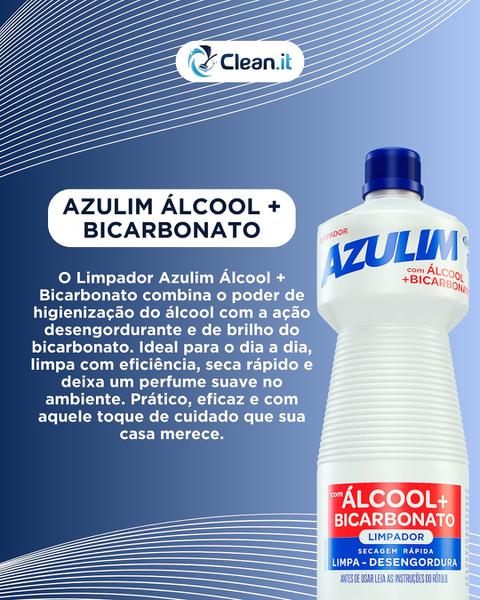 LIMPADOR AZULIM 1L ALCOOL+BICARBONATO