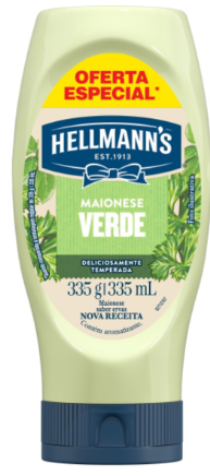 MAIONESE HELLMANNS SQZ 335G VERDE PROMO