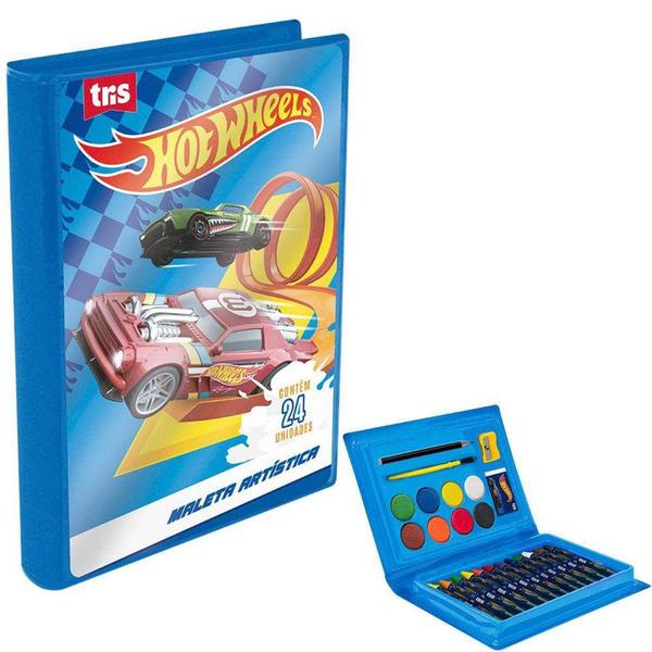 MALETA ARTISTICA TRIS HOT WHEELS 24PC