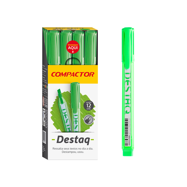 MARCA TEXTO COMPACTOR VERDE