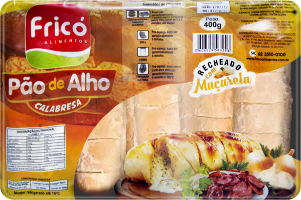 PAO DE ALHO FRICO 400G C/CALABRESA
