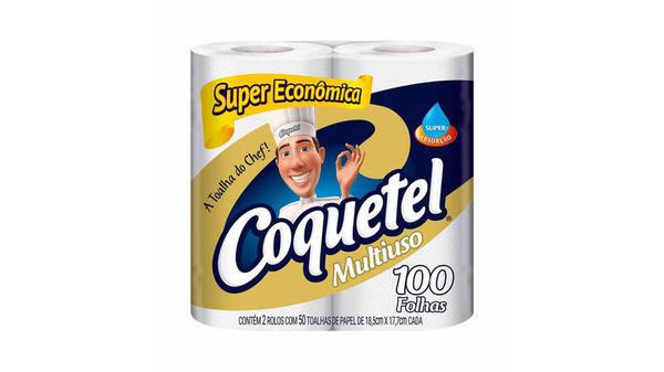PAPEL TOALHA COQUETEL F.DUPLA 100FLS C/2