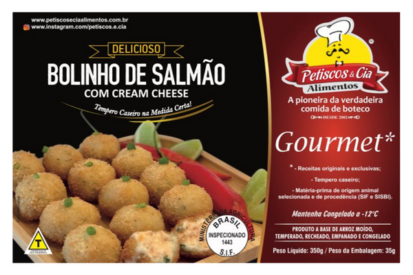 PETISCOS BOLINHO SALMAO CREAM CHEES 350G