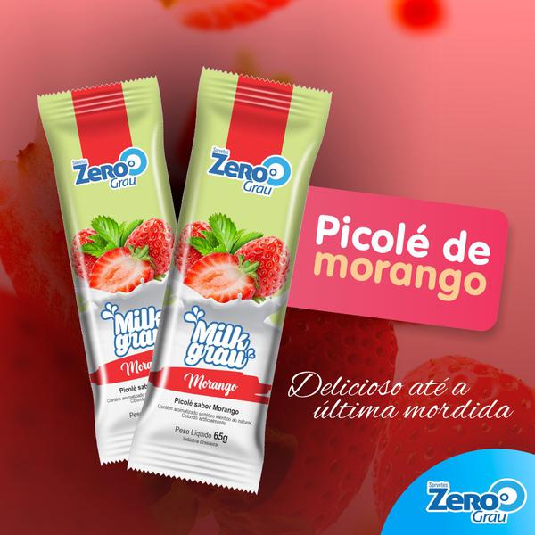 PICOLE ZERO GRAU MILK 65G MORANGO