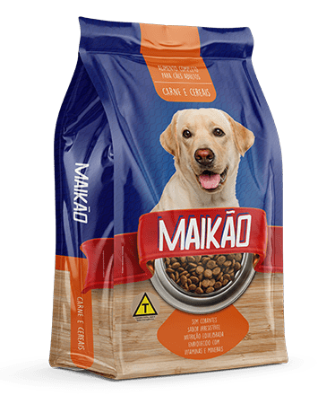 RACAO MAIKAO CARNE E CEREAIS ADULTO 7 KG