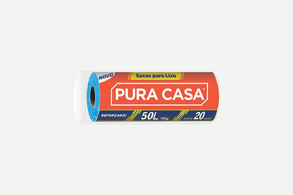 SACO LIXO 050L PURACASA ROLO AZUL
