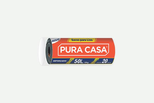 SACO LIXO 050L PURACASA ROLO PTO