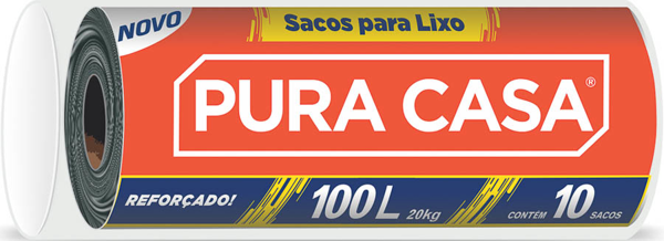 SACO LIXO 100L PURA CASA ROLO PTO
