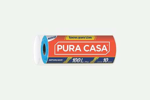 SACO LIXO 100L PURACASA AZUL