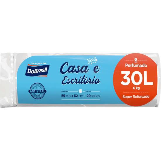 SACO LIXO DOBRASIL CASA & ESC RL 30L C/2