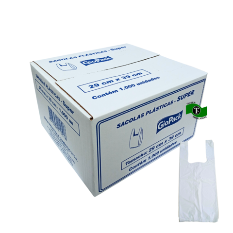 SACOLA BC LISA GIOPAC 49X59 1000UN SUPER