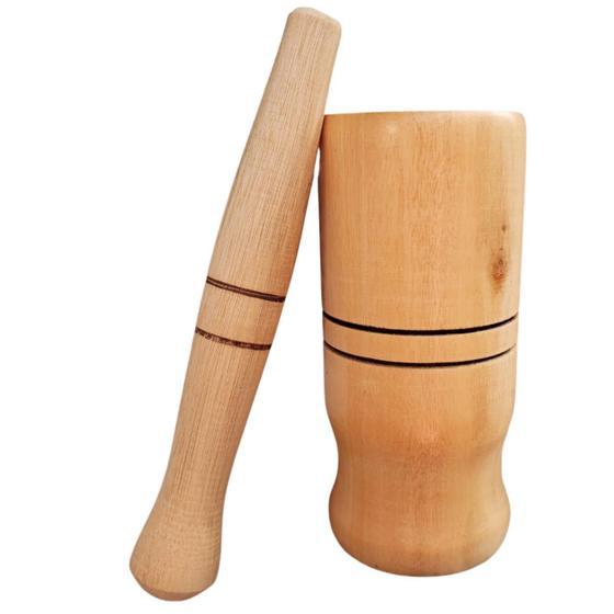 SOCADOR DE MADEIRA C/ CINTURA  PARA ALHO