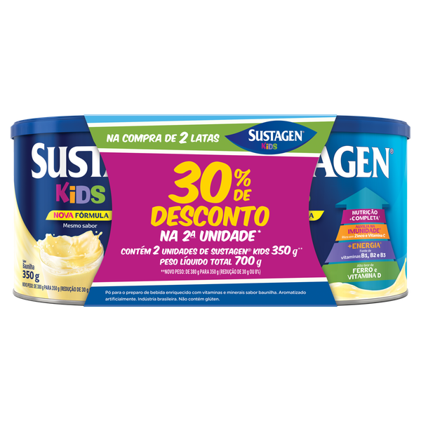 SUP ALIM SUSTAGEM KIDS 30%DESC BAUN 2X35