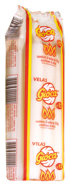 VELA GIOCA N.12 6X35GR BRANCA