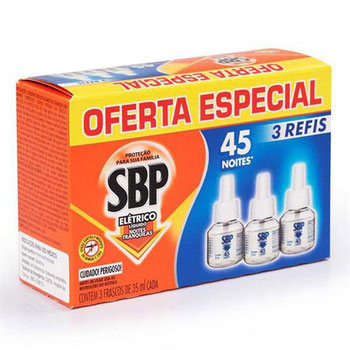 Inseticida Sbp Eletrico 35ml Refil C/3