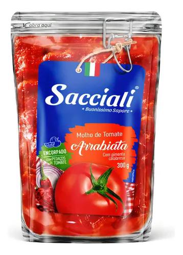 Molho Tomate Sacciali- Arrabiata Sache 300g