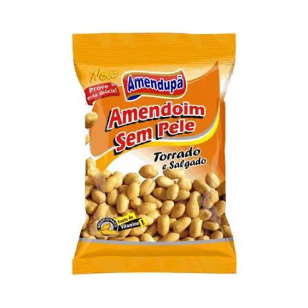 AMENDOIM AMENDUPA TORRADO S/PELE 70G
