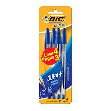 CANETA BIC CRISTAL AZ LV4PG3