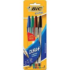 CANETA CRISTAL 1AZ/1VM/1VD/1PT BIC