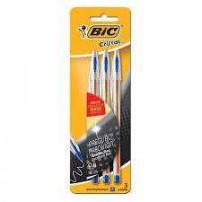 CANETA CRISTAL FINA C/3 AZ BIC