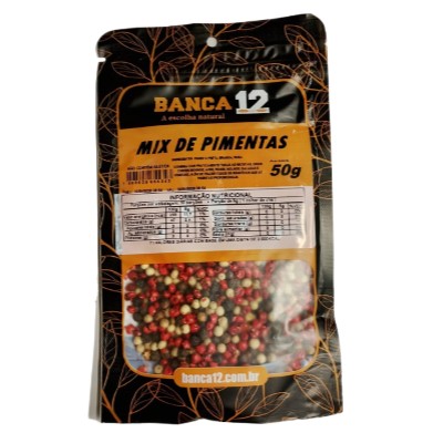 PIMENTA MIX PRETA ROSA BRANCA BANCA 12 (