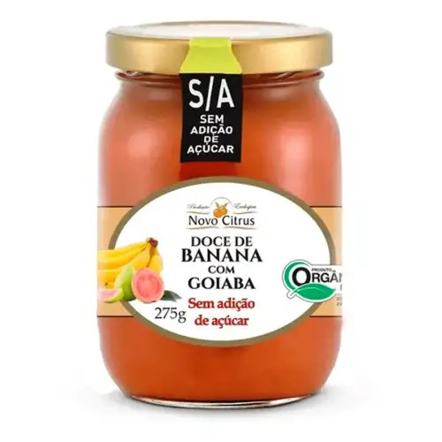 DOCE ORGANICO BANANA E GOIABA S/ ACUCAR NOVA CITRUS 275G