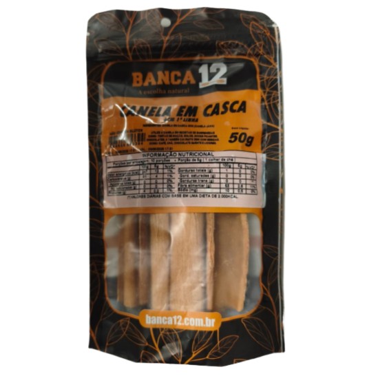 CANELA EM CASCA 6 CM BANCA 12 (FA) 50G