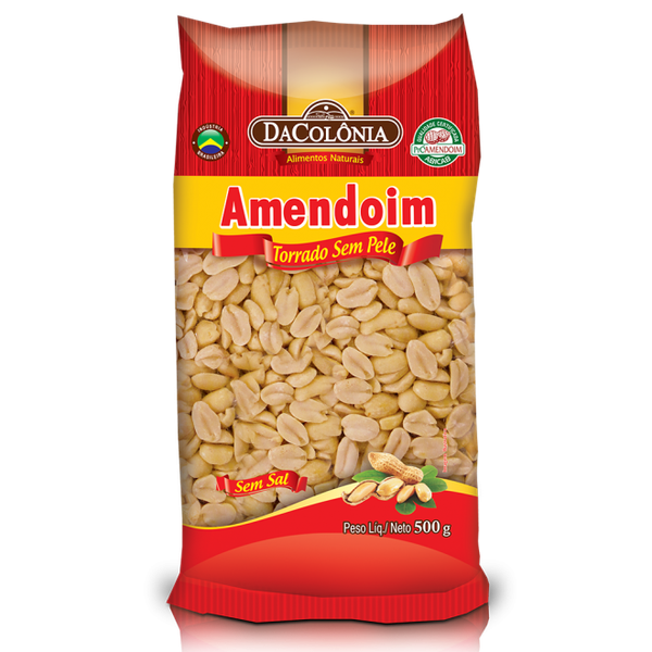 AMENDOIM TORRADO S/ PELE DA COLONIA 500G