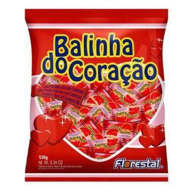 BALA CORACAO MORANGO FLORESTAL 108G