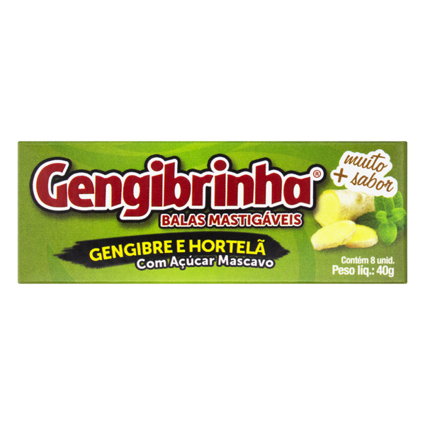 BALA DE GENGIBRE GENGIBRINHA HORTELA 40G