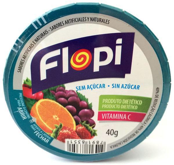 BALA FLOPI DE FRUIT MIX S/ ACUCAR FLORES