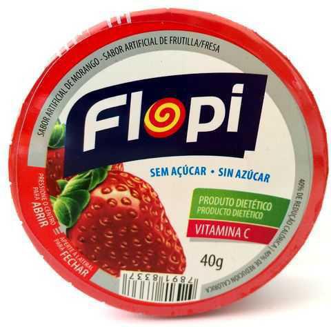 BALA FLOPI DE MORANGOS/ ACUCAR FLORESTAL