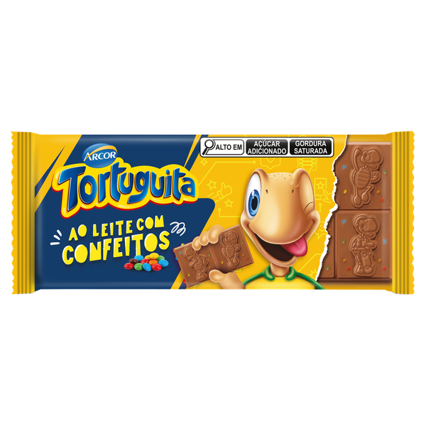 BARRA DE CHOCOLATE AO LEITE CONFEITOS TO