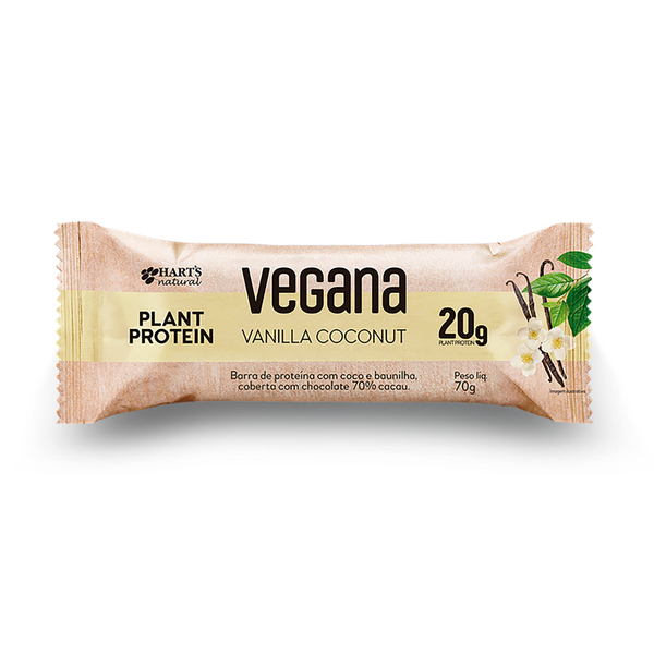 BARRA VEGANA DE BAUNILHA E COCO HARTS 70