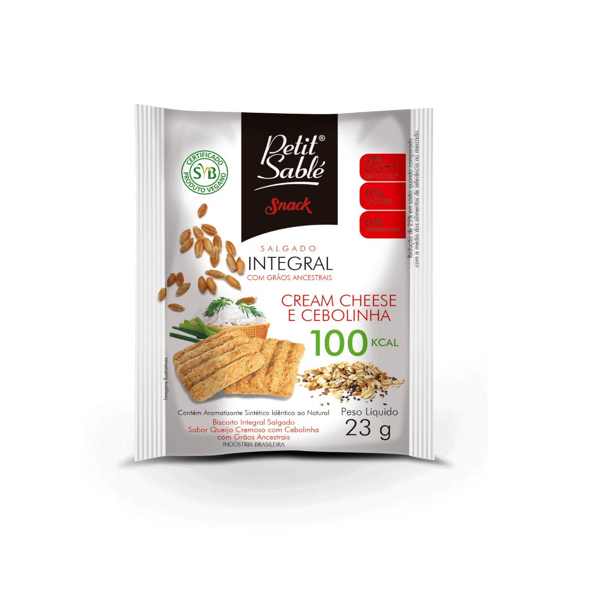 SNACK INTEGRAL SALGADO CREAM CHEESE 23G PETIT SABLE