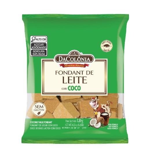 RAPADURINHA FONDANT DE LEITE C/ COCO DA COLONIA 120G