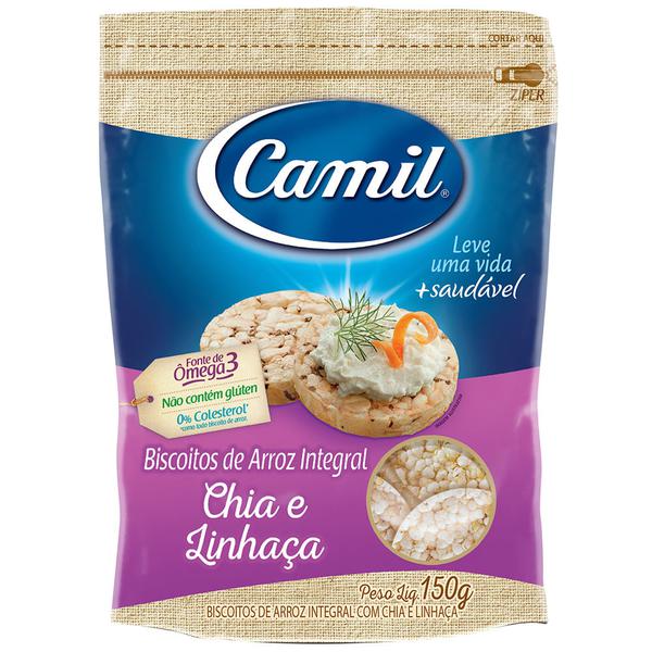 BISCOITO DE ARROZ CHIA E LINHACA CAMIL 1