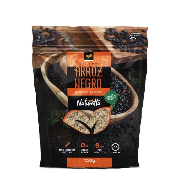 BISCOITO DE ARROZ NEGRO NATURATTA 90G