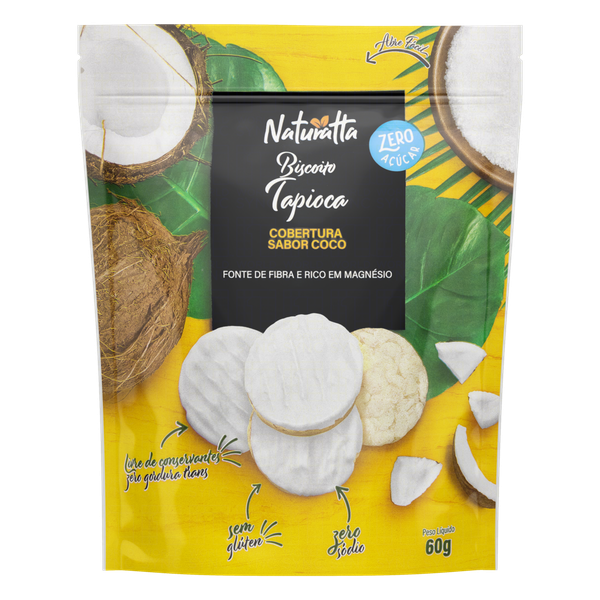 BISCOITO DE TAPIOCA C/ COCO S/ ACUCAR NA
