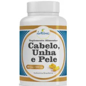CABELO UNHA E PELE 500 MG NATTUBRAS 30 C