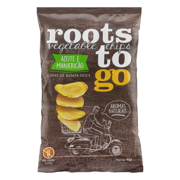 CHIPS DE BATATA DOCE C/ AZEITE E MANJERI