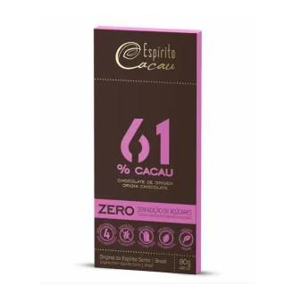 CHOCOLATE 61% ZERO ACUCAR ESPIRITO CACAU
