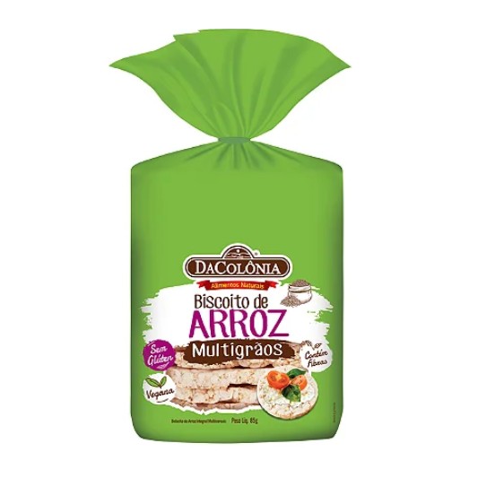 BISCOITO DE ARROZ MULTIGRAOS DA COLONIA 85G