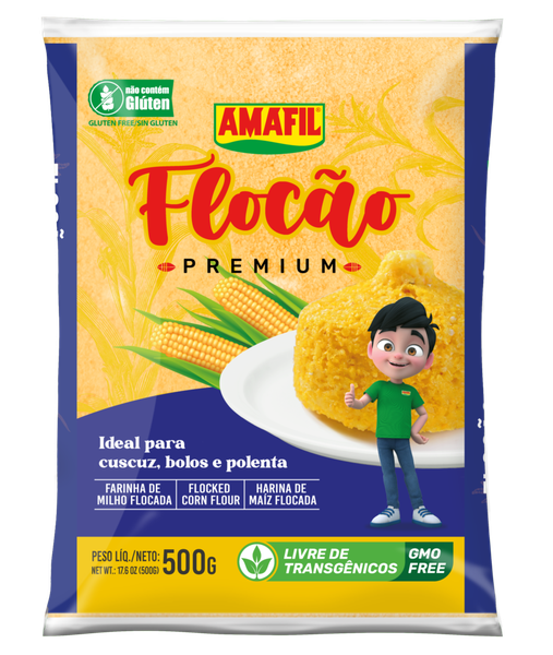 FLOCAO DE MILHO PREMIUM AMAFIL 500G