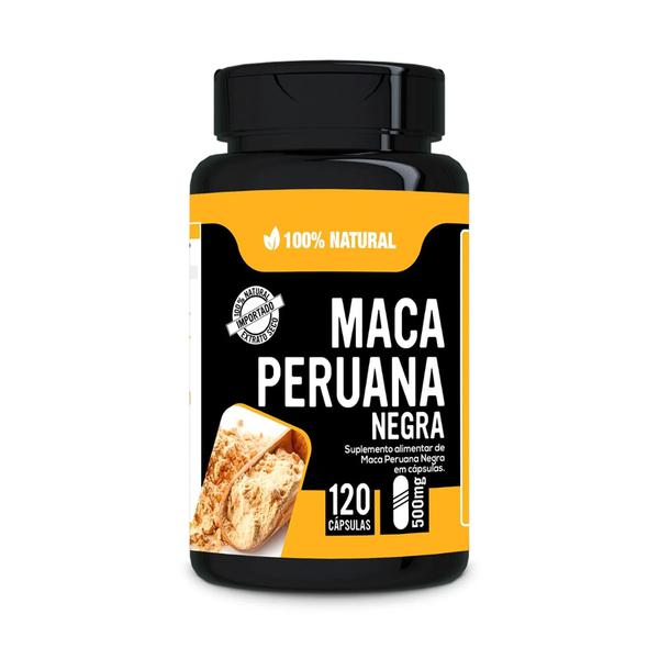 MACA PERUANA PRETA 500MG 100% NATURAL 12