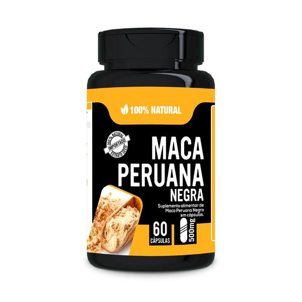 MACA PERUANA PRETA 500MG 100% NATURAL 60