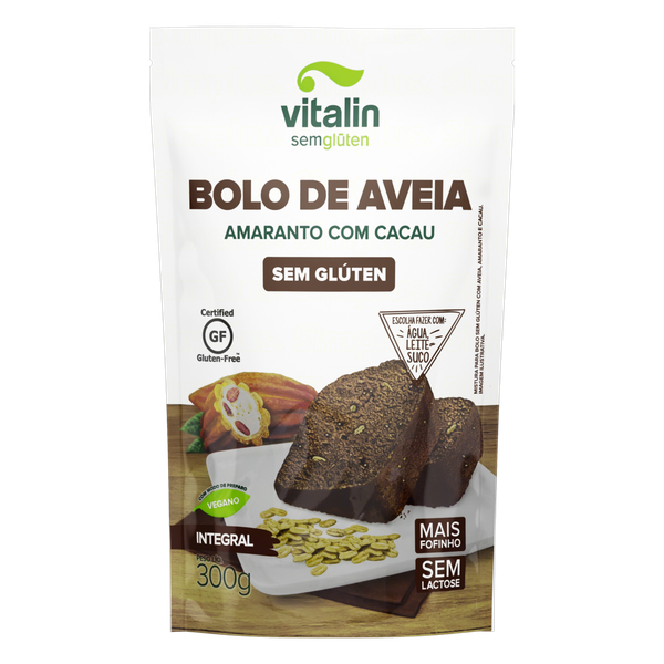 MISTURA P/ BOLO C/ AVEIA AMARANTO E CACA