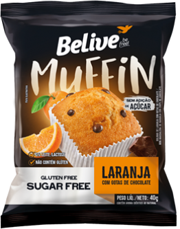 MUFFIN LARANJA C/ CHOCOLATE S/ GLUTEN S/
